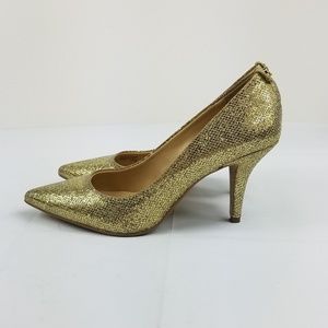 Gold Michael Kors Pointed Closed Heels Size 7M